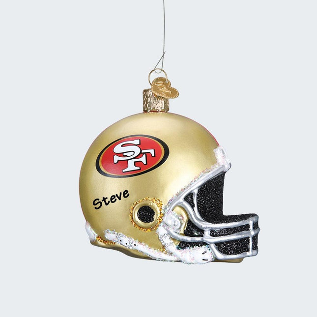 San Francisco 49ers NFL Helmet Ornament created by OLD WORLD CHRISTMAS and designed by Ornament Shop
