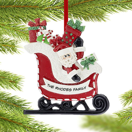 Santa in Sleigh Ornament created by RUDOLPH AND ME and designed by Ornament Shop