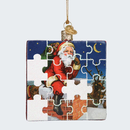 Santa Jigsaw Puzzle Ornament created by OLD WORLD CHRISTMAS and designed by Ornament Shop
