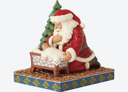 Santa and Baby Jesus Christmas Miracle Figurine