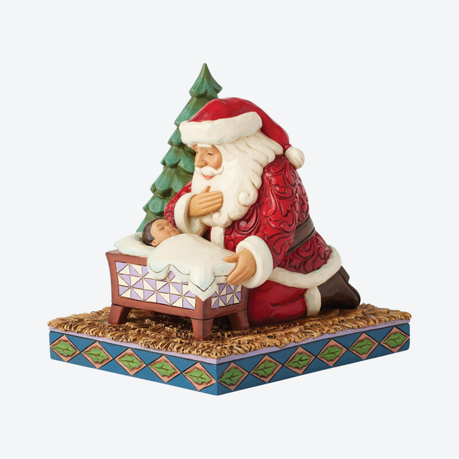 Santa and Baby Jesus Christmas Miracle Figurine