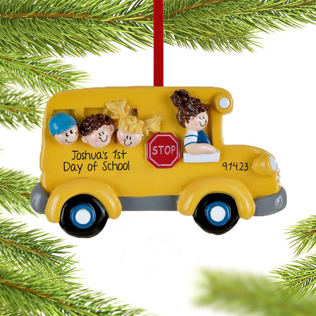 School Bus with Kids Ornament created by RUDOLPH AND ME and designed by Ornament Shop