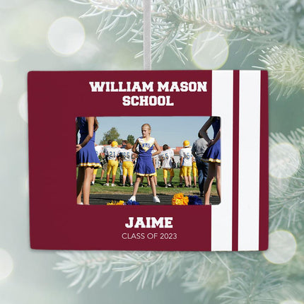 School Personalized Photo Frame Ornament - COLOR - Black created by ORNAMENT SHOP