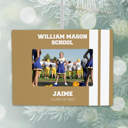 School Personalized Photo Frame Ornament - COLOR - Purple created by ORNAMENT SHOP