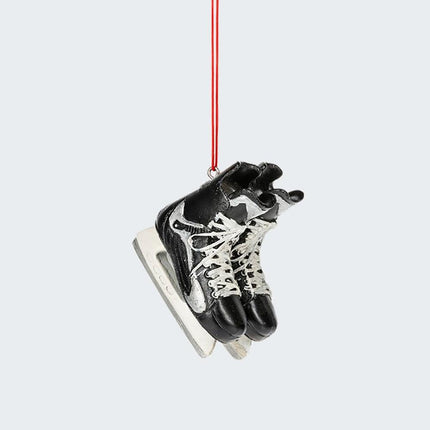 Set of Black Hockey Skates Ornament created by ORNAMENT SHOP