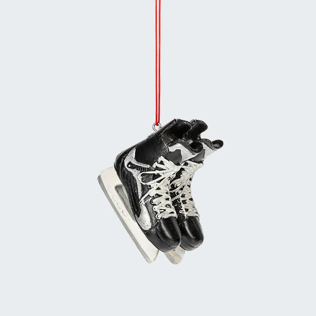 Set of Black Hockey Skates Ornament created by ORNAMENT SHOP