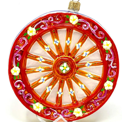 Sicilian Carretto Hand-Painted Glass Ornament