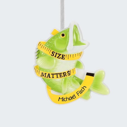 Size Matters Fishing Christmas Ornaments created by ORNAMENT SHOP
