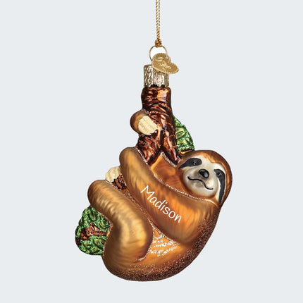 Sloth Ornament created by OLD WORLD CHRISTMAS and designed by Ornament Shop