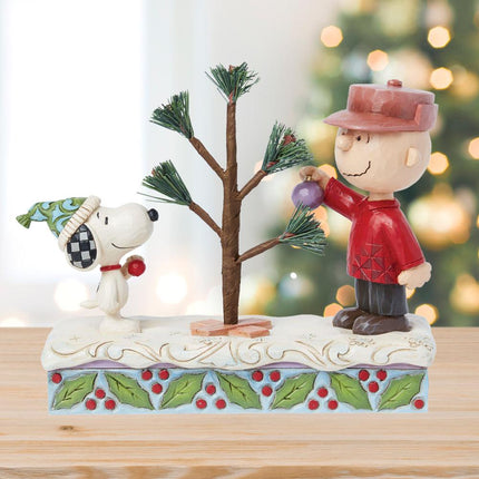 Snoopy & Charlie Brown Tabletop Christmas Ornament created by JIM SHORE and designed by Ornament Shop