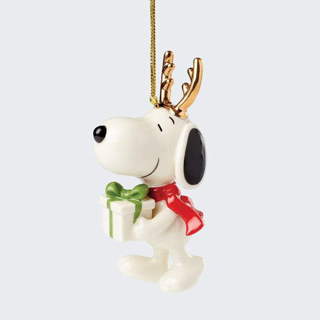 Snoopy with Gift Ornament created by LENOX and designed by Ornament Shop