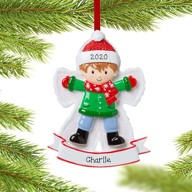 Snow Angel Boy Ornament created by ORNAMENT SHOP