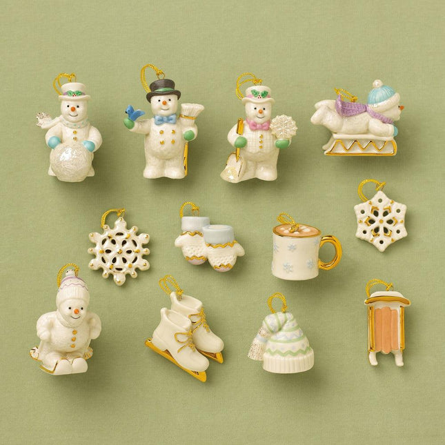 Snow Pals 10 Piece Set Mini Christmas Ornaments created by LENOX and designed by Ornament Shop