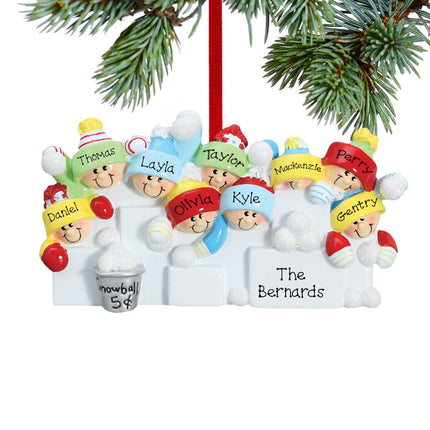 Snowball Fight 9 Ornament