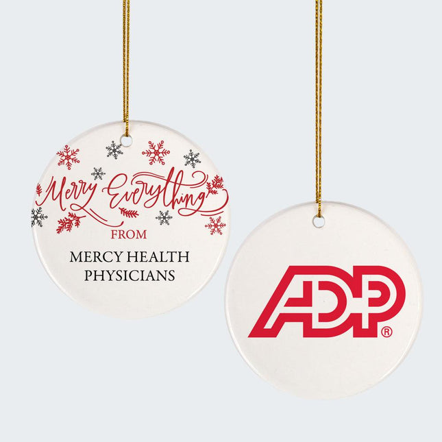 Snowflakes Merry Everything Christmas Ornament - CHOOSE - 1 created by ORNAMENT SHOP