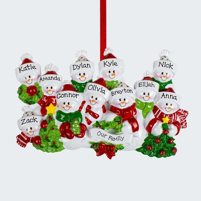Snowman Family of 11 Ornament - FAMILY - 11 Family Members created by RUDOLPH AND ME and designed by Ornament Shop