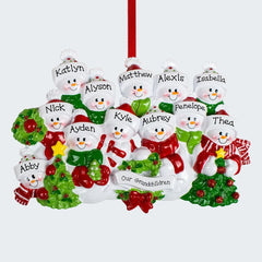 Snowman Family of 12 Ornament - FAMILY - 12 Family Members created by RUDOLPH AND ME and designed by Ornament Shop