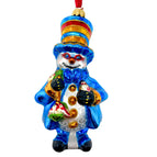 Blue Snowman  Vintage Style