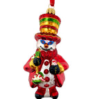 Red Snowman  Vintage Style