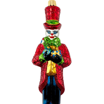 Snowman Hand-Painted Glass Ornament