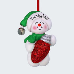 Snowman with Christmas Light Ornament created by ORNAMENT SHOP