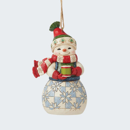 Snowman with Cocoa Ornament created by JIM SHORE and designed by Ornament Shop