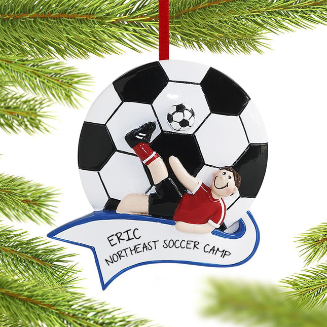Soccer Personalized Ornament - Male or Female - GENDER - Male created by RUDOLPH AND ME and designed by Ornament Shop