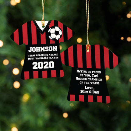 Soccer T-Shirt MVP - Soccer Champion Ceramic Ornament created by ORNAMENT SHOP