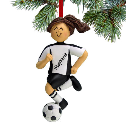 Soccer Girls With Uniform Personalized Ornament - GENDER & HAIR COLOR - Default Title created by ORNAMENT CENTRAL and designed by Ornament Shop