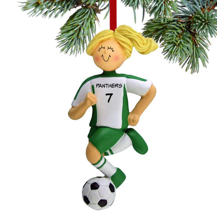 Soccer Girl Green Uniform Ornament (Copy) created by TEST and designed by Ornament Shop