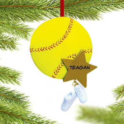 Softball Ornament created by RUDOLPH AND ME and designed by Ornament Shop