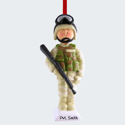 Soldier in Fatigues Ornament created by ORNAMENT SHOP