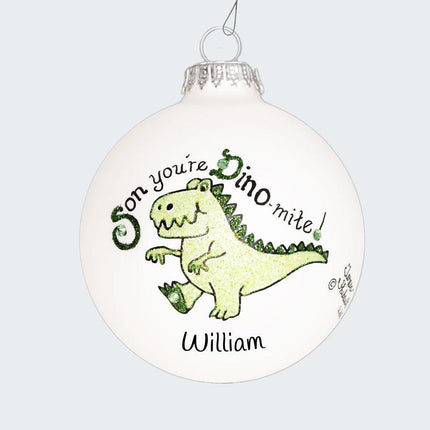 Son Dino Ornament created by HEART GIFTS and designed by Ornament Shop