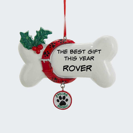 Spoiled Rotten Dog Bone Ornament created by KURT ADLER and designed by Ornament Shop