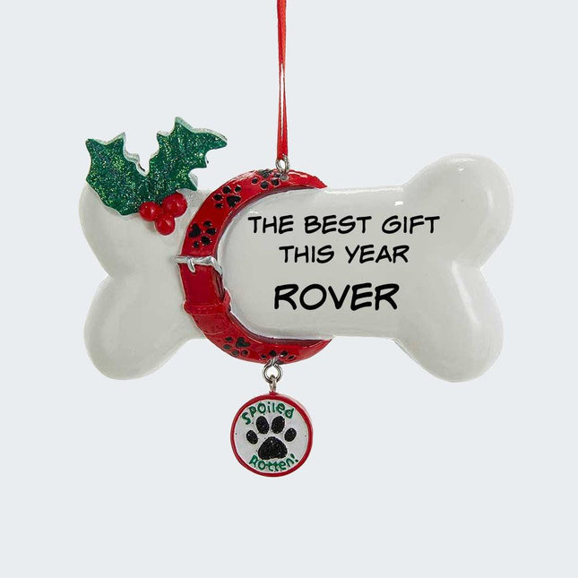 Spoiled Rotten Dog Bone Ornament created by KURT ADLER and designed by Ornament Shop