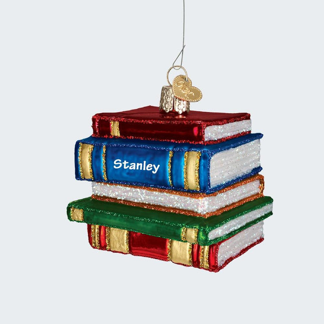 Stack of Books Ornament created by OLD WORLD CHRISTMAS and designed by Ornament Shop
