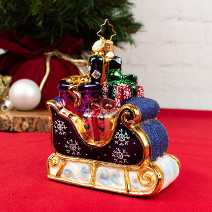 Starry Night Sleigh Ornament created by CHRISTOPHER RADKO and designed by Ornament Shop