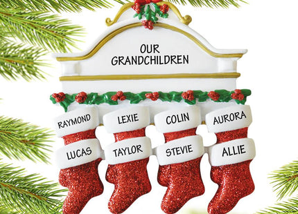 Stockings Hanging From Mantel Ornament