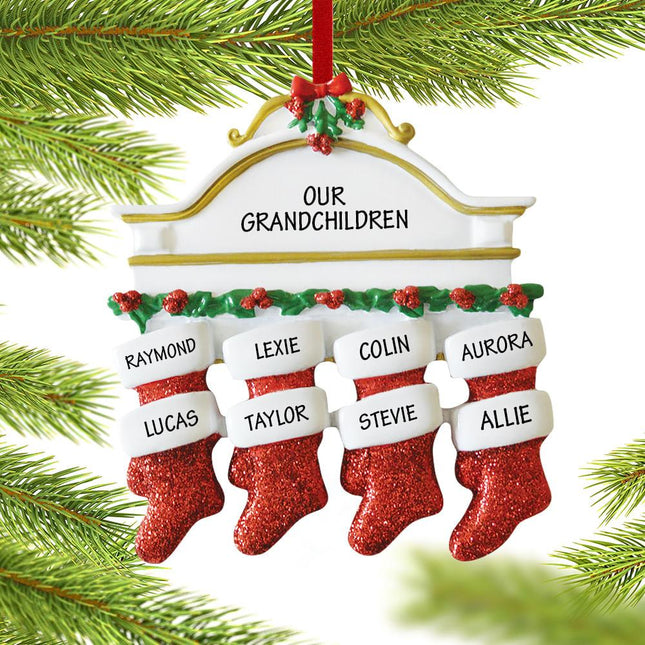Stockings Hanging From Mantel Ornament