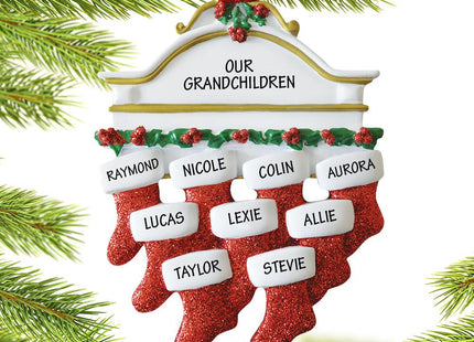 Stockings Hanging From Mantel Ornament