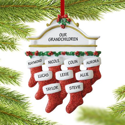 Stockings Hanging From Mantel 9 Ornament