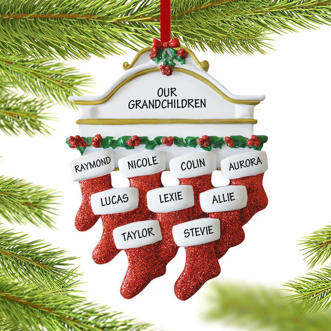 Stockings Hanging From Mantel 9 Ornament