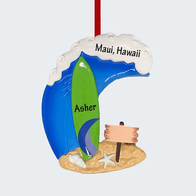 Surfboard Ornament created by RUDOLPH AND ME and designed by Ornament Shop