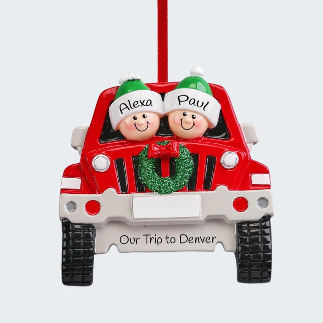 SUV Family of 2 Ornament