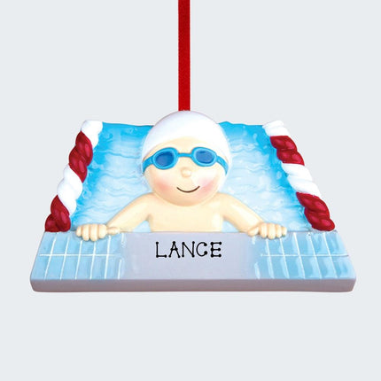 Swimming Boy Ornament created by ORNAMENT SHOP