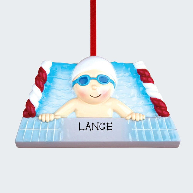Swimming Boy Ornament created by ORNAMENT SHOP