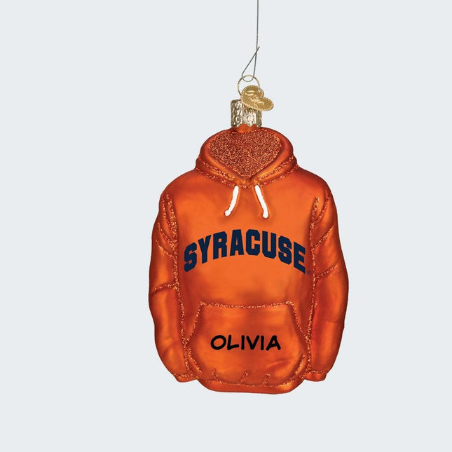 Syracuse University Hoodie Sweatshirt Ornament created by OLD WORLD CHRISTMAS and designed by Ornament Shop