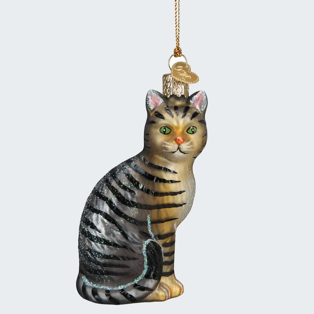 Tabby Cat Ornament created by OLD WORLD CHRISTMAS and designed by Ornament Shop