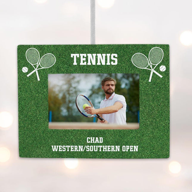 Tennis Personalized Photo Frame Ornament created by ORNAMENT SHOP