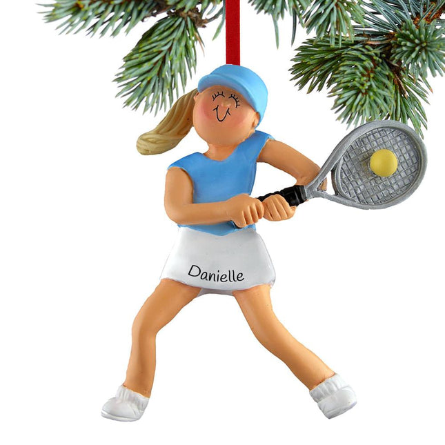 Tennis Player Boy or Girl Personalized Ornament - GENDER - Girl created by ORNAMENT SHOP
